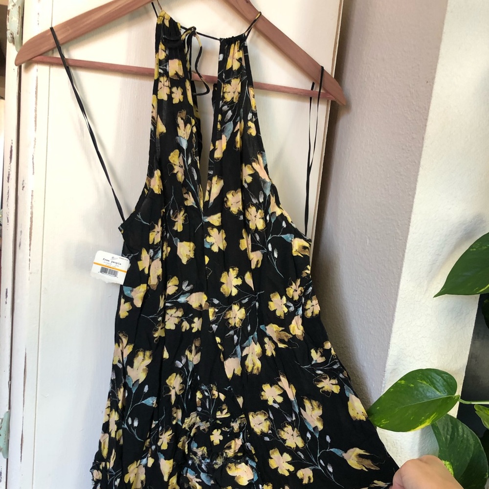 Free People trapeze dress with ruffles